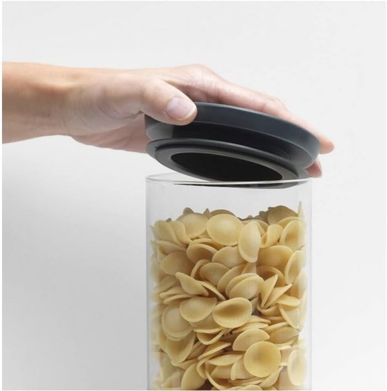 Detalle 2 de Brabantia 298288 Tarro de cristal 0.6L con tapa gris🧃