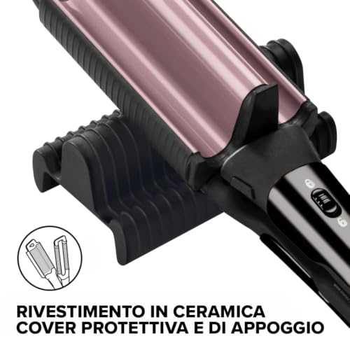Detalle de Bellissima Imetec GT20 100 – Piastra a onde per capelli (160–200°C), ceramica
