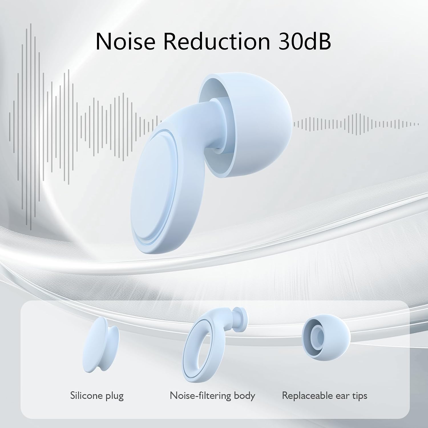 Detalle de JAYINE Ear plugs 25 dB for sleep