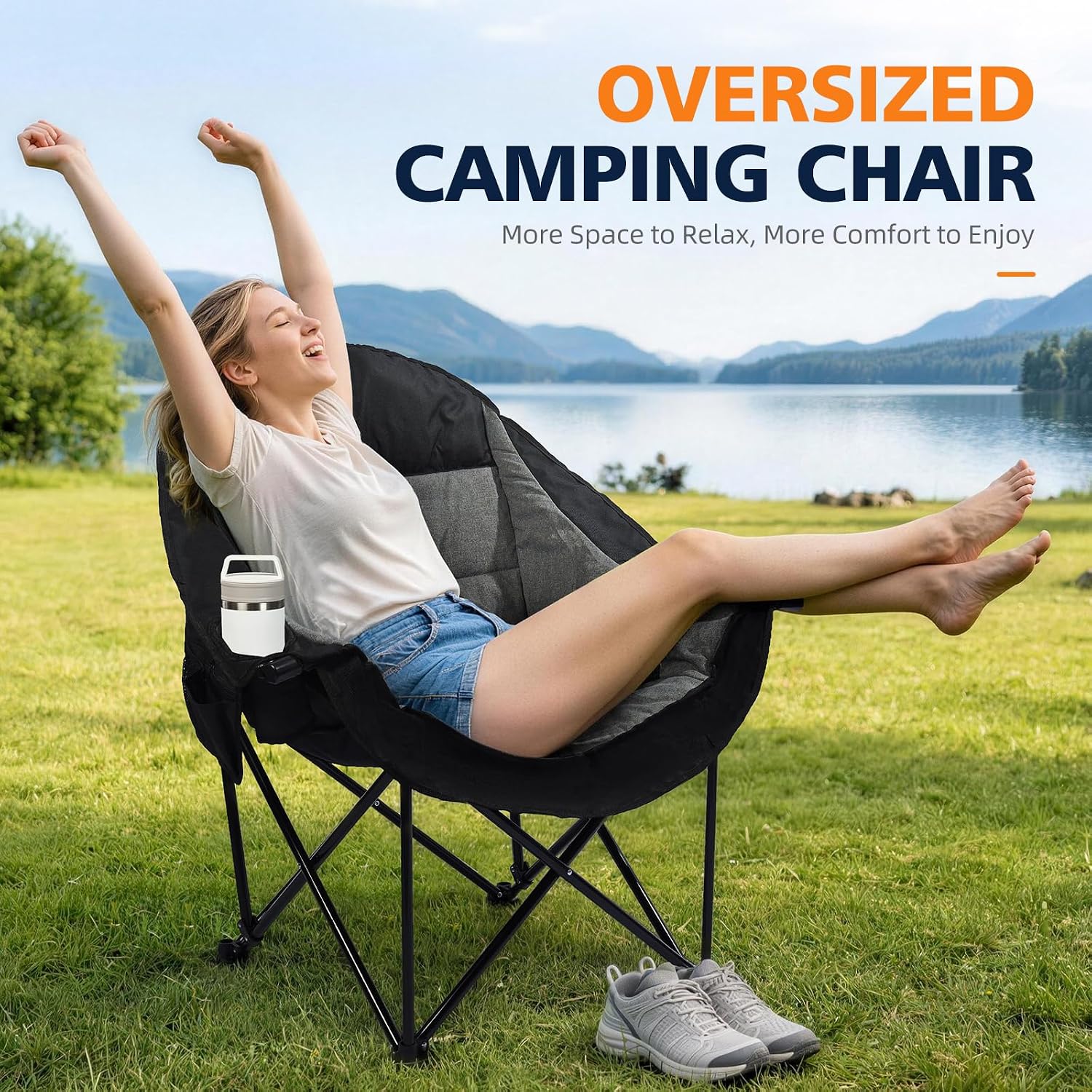 Detalle 2 de DasEpic Oversized Camping Chair 500 lbs
