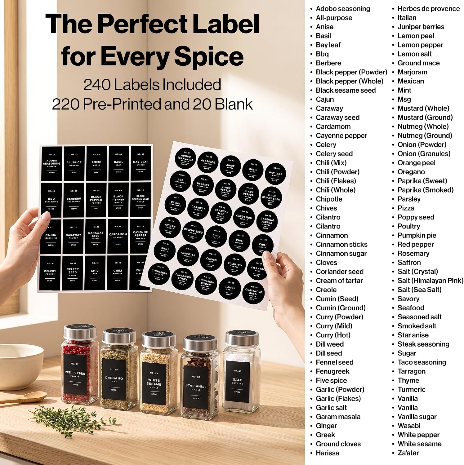 Thumbnail 6 de EDELHAUS Glass Spice Jars 24-pack 🧂