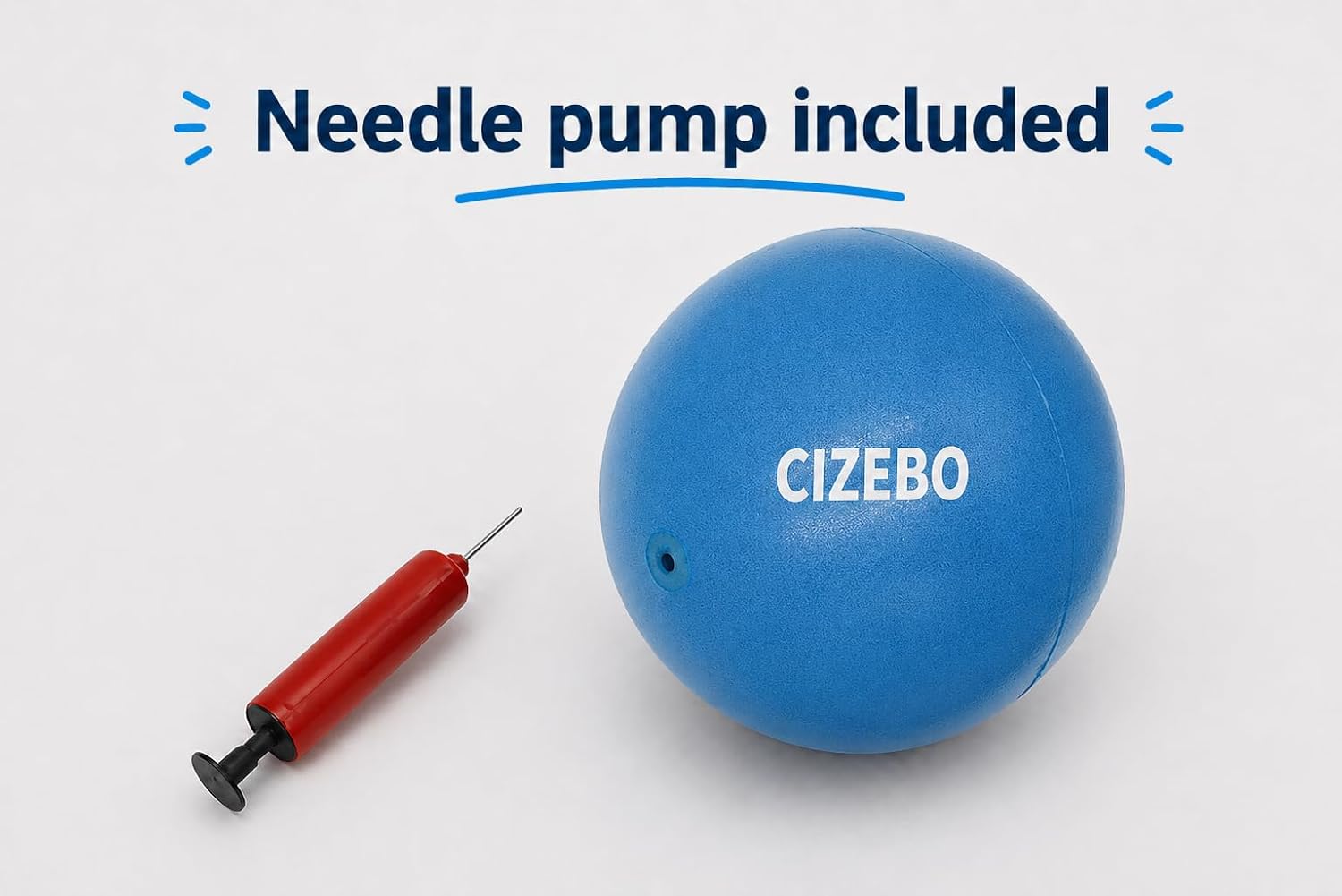 Detalle 2 de CIZEBO CZ-BAll-6IN-L 6-Inch Pilates Ball with Needle Pump