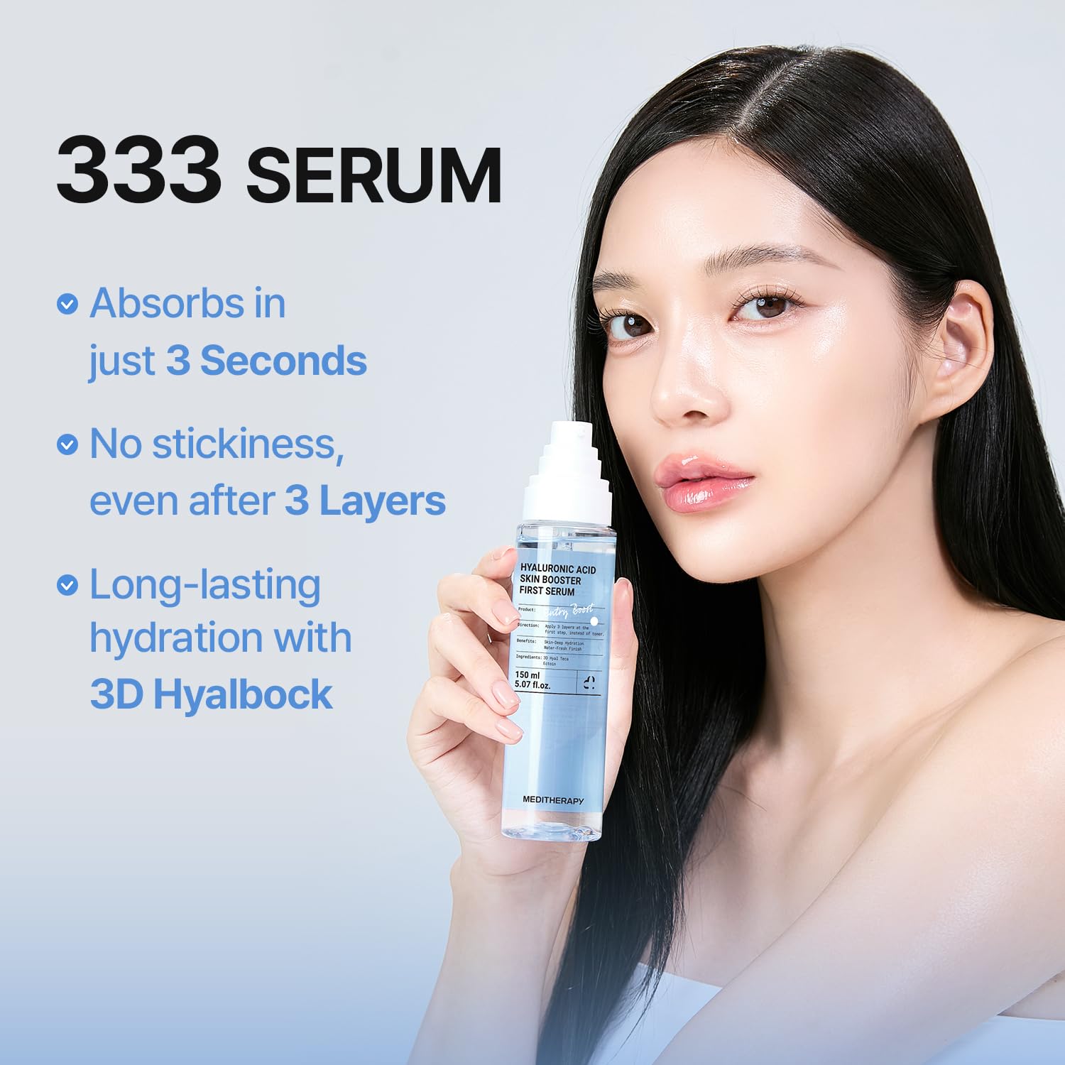Detalle 2 de Meditherapy Hyaluronic Acid Serum XXL 150ml (5.07 fl.oz.) – Ultra Hydrating, Non-Sticky Anti-Aging Face Serum