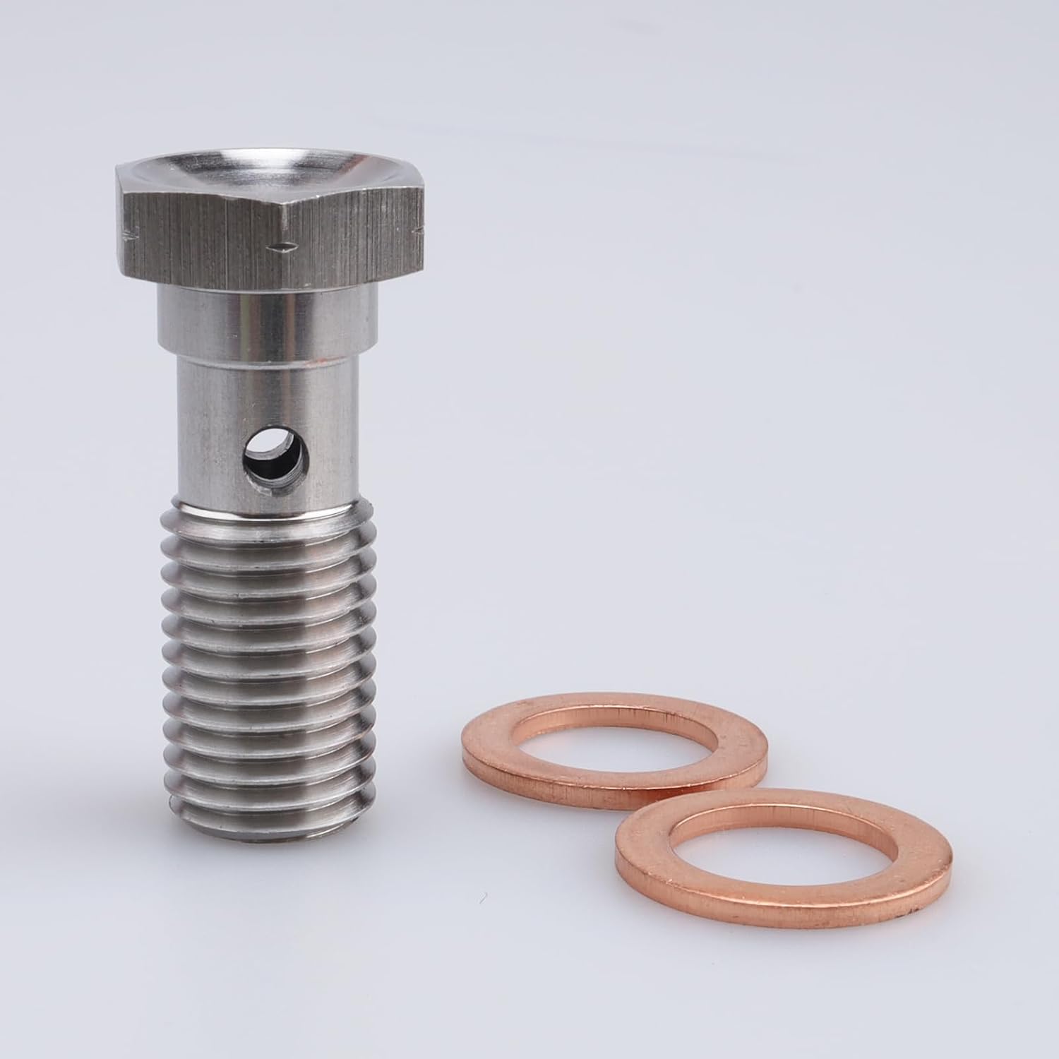 Thumbnail 6 de AC Performance Banjo Bolt 3/8 x 24 (-3 AN) Stainless Steel with Copper Washers — Pack of 2 (25mm UHL)