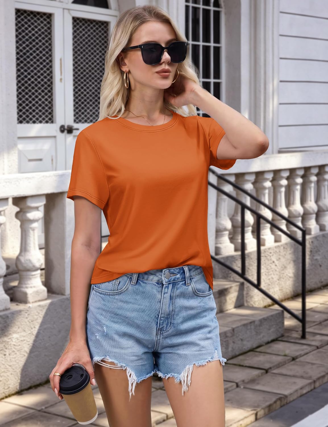 Detalle de MAGCOMSEN Women's Cotton T-Shirt