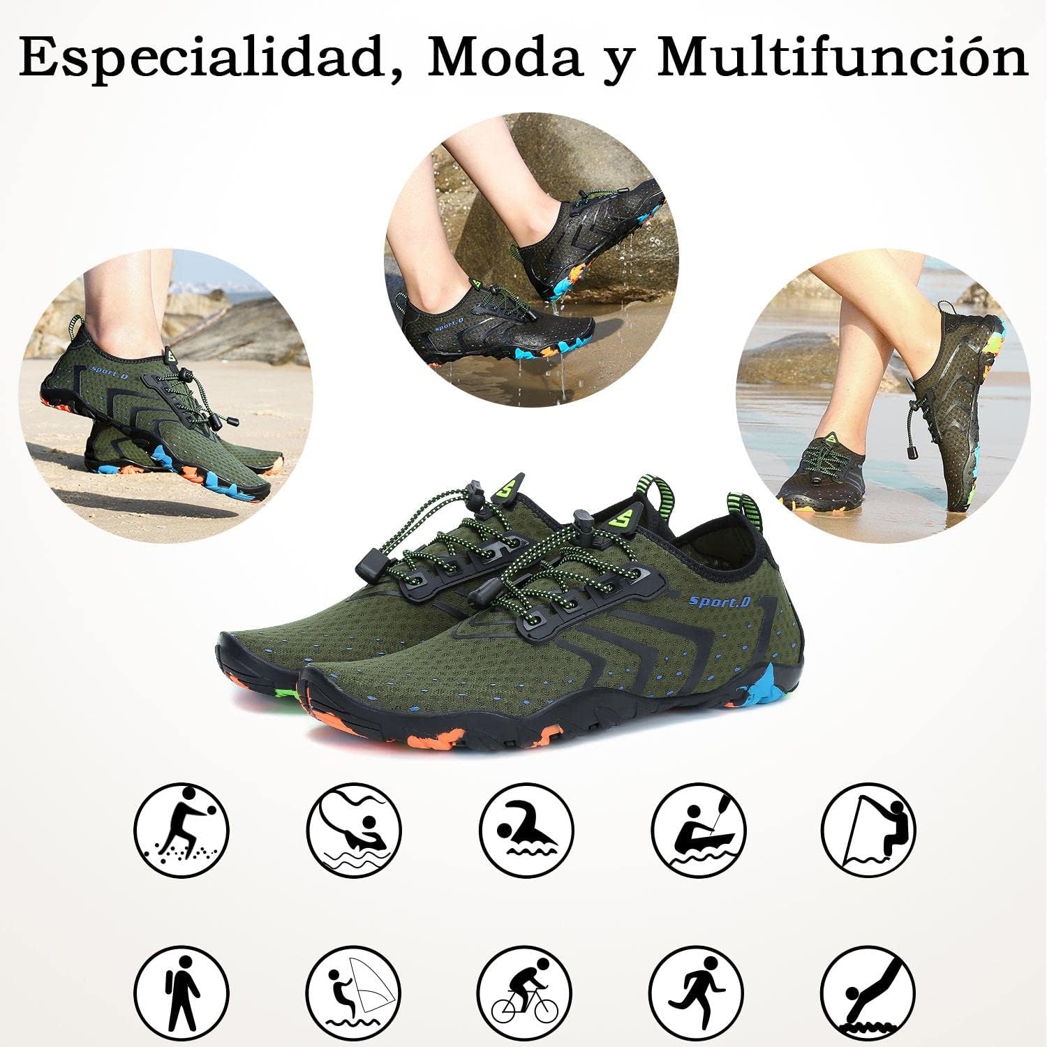 Thumbnail 6 de SAGUARO Chaussures aquatiques à semelle épaisse – Mixte adulte