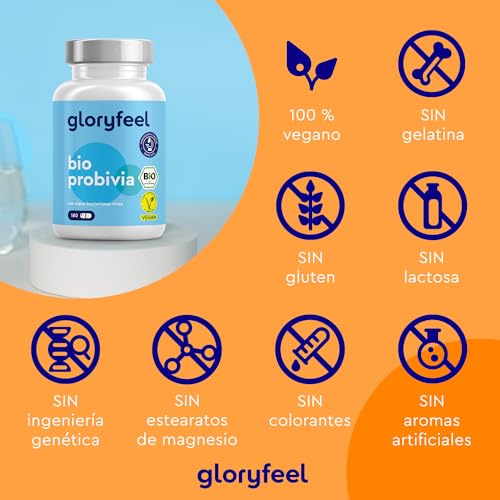 Detalle de Bio Probióticos y Prebióticos Lactobacillus, 180 Cápsulas, 🌱