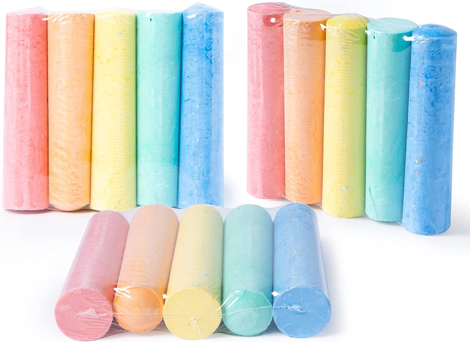 Thumbnail 2 de JOYIN 150-Piece Sidewalk Chalk Set (30 Packs, 5 Colors) — Jumbo, Non-Toxic, Washable Outdoor Chalk