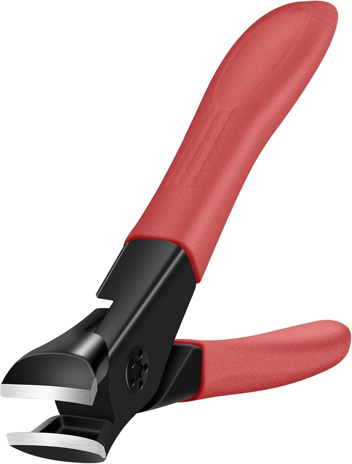 Detalle de START MAKERS Red Wide-Jaw Toenail Clippers with Curved Stainless Steel Blade