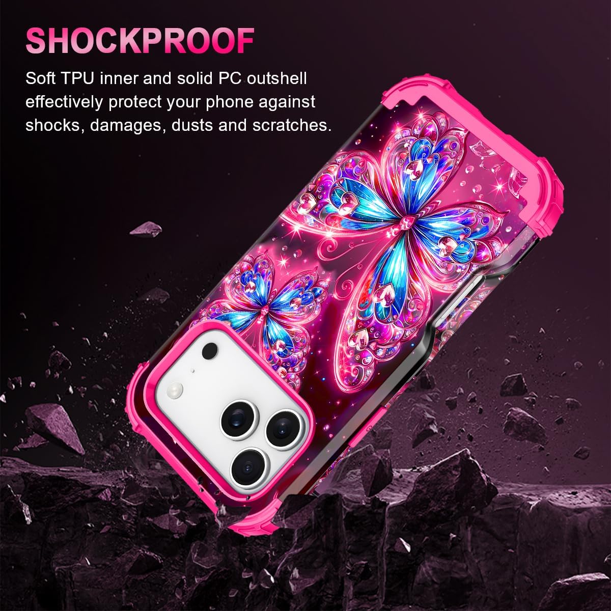 Thumbnail 6 de Miqala MI0227-03 iPhone 18 Pro Max Case, Glow-in-the-Dark Hot Red