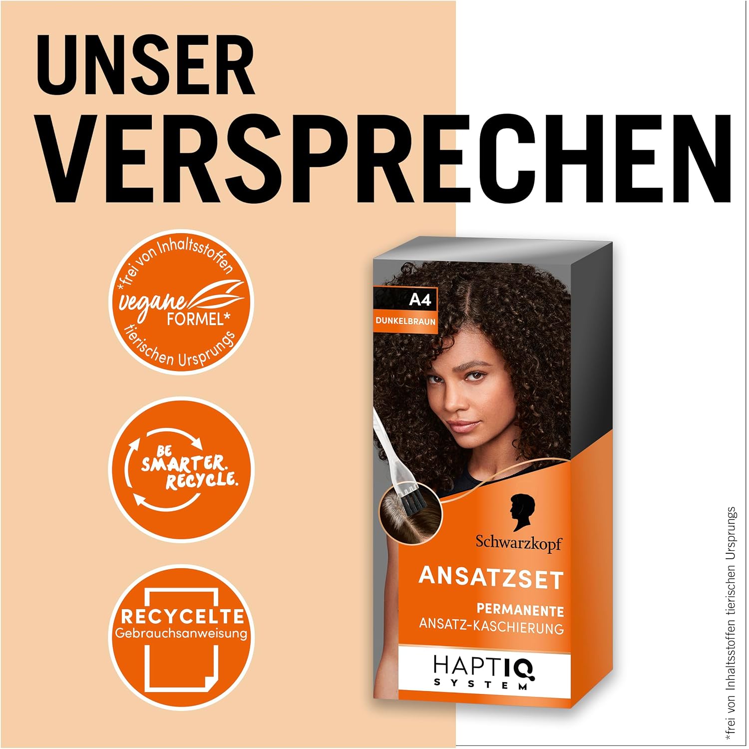 Detalle de Schwarzkopf Ansatzset A4 Dunkelbraun Stufe 3 – 44,5 ml: dauerhafte Ansatzkaschierung in 10 Minuten