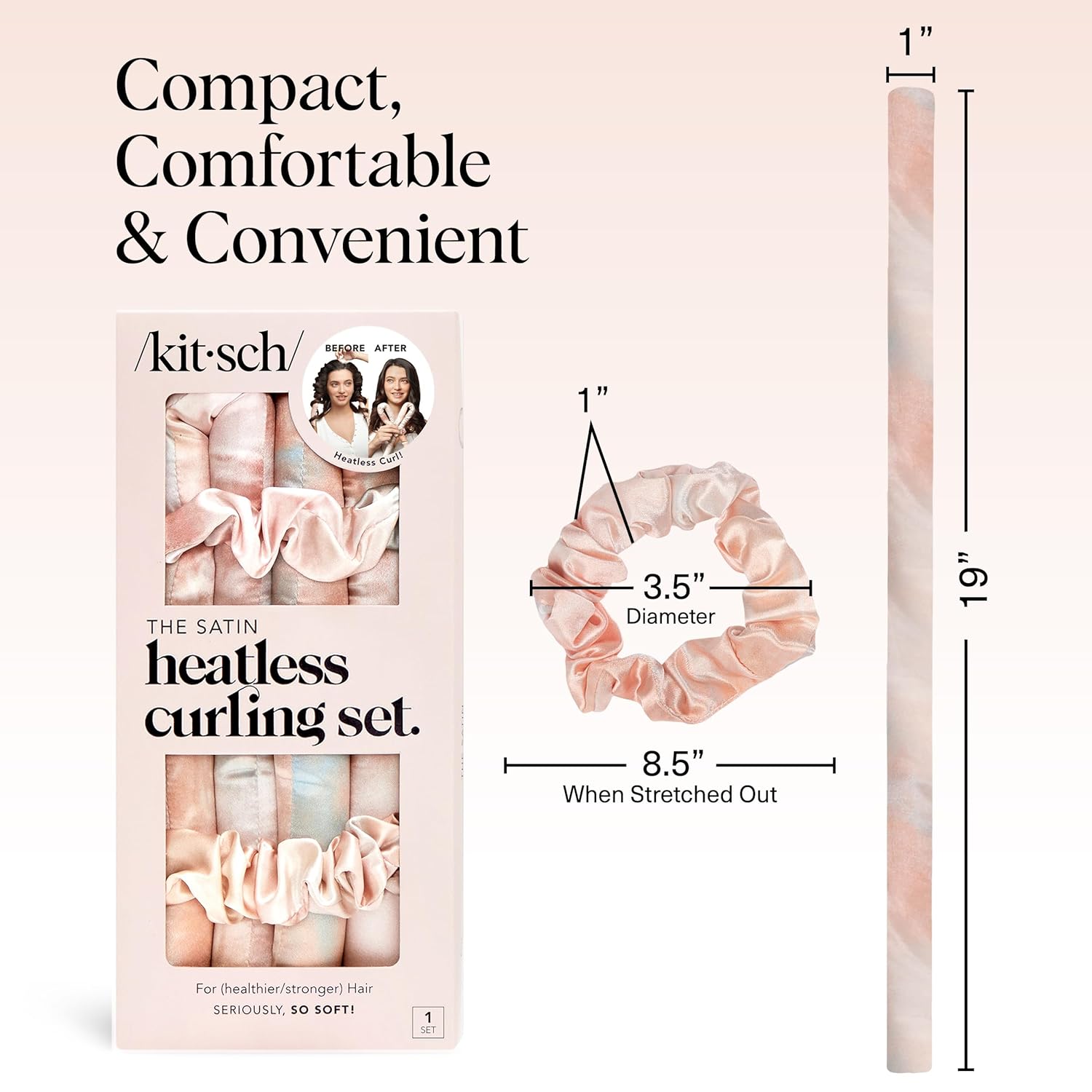Thumbnail 4 de Kitsch Satin Heatless Curlers Set 34
