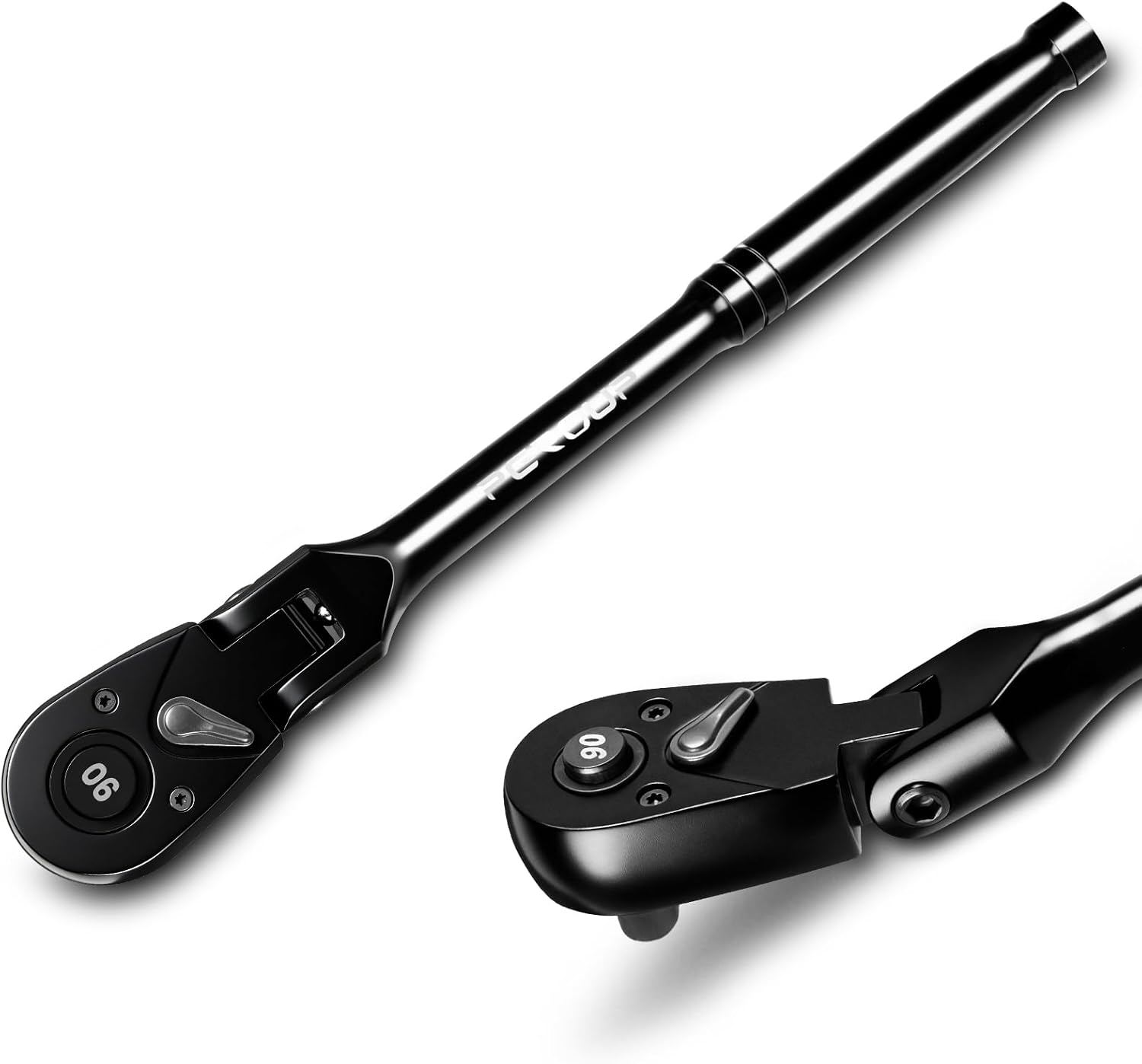 Detalle de zhax 3/8" Drive Flex-Head Ratchet, 90-Tooth, 180° Swivel Head