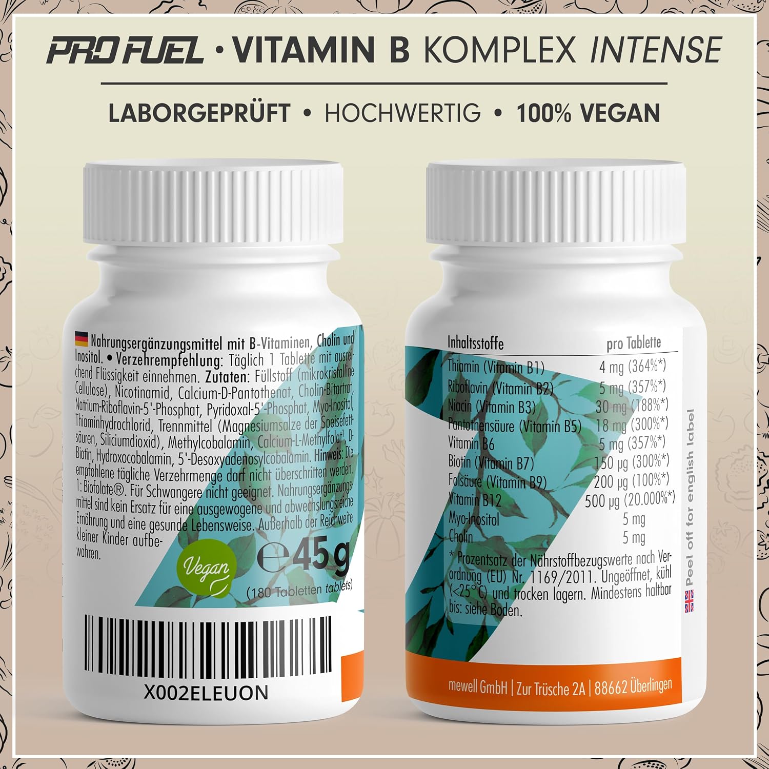 Thumbnail 5 de Vitamin B Komplex hochdosiert 180 Tabletten