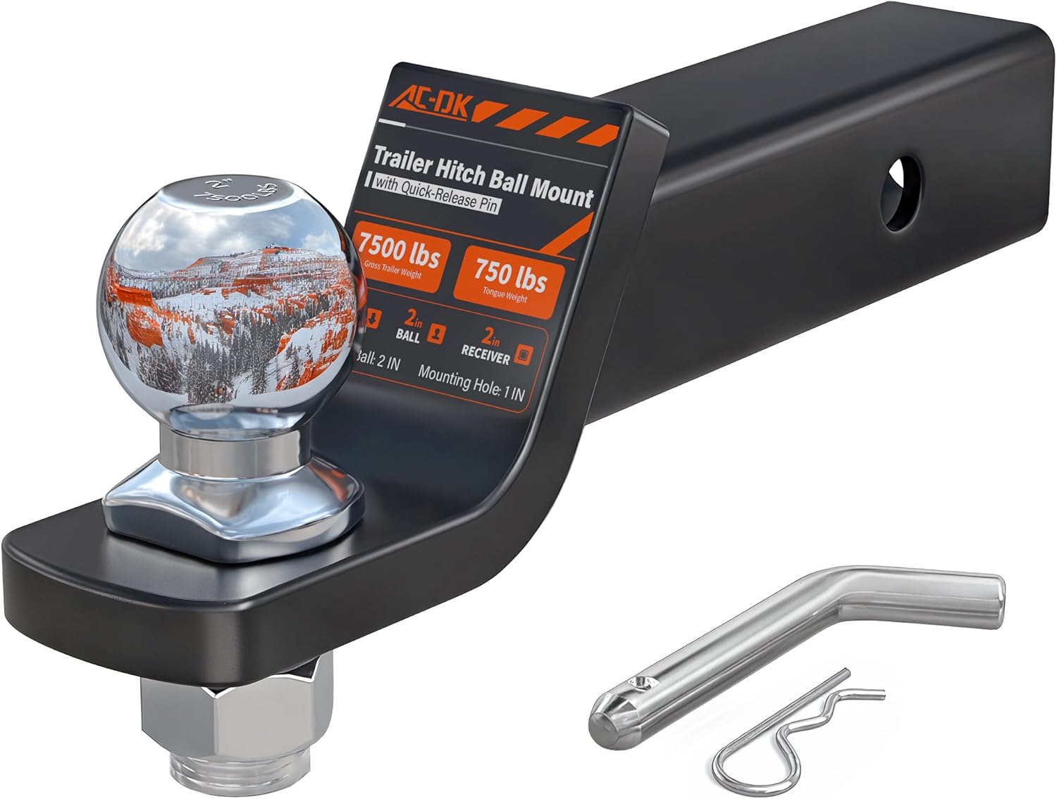 Detalle de AC-DK Trailer Hitch Ball Mount 7,500 lbs