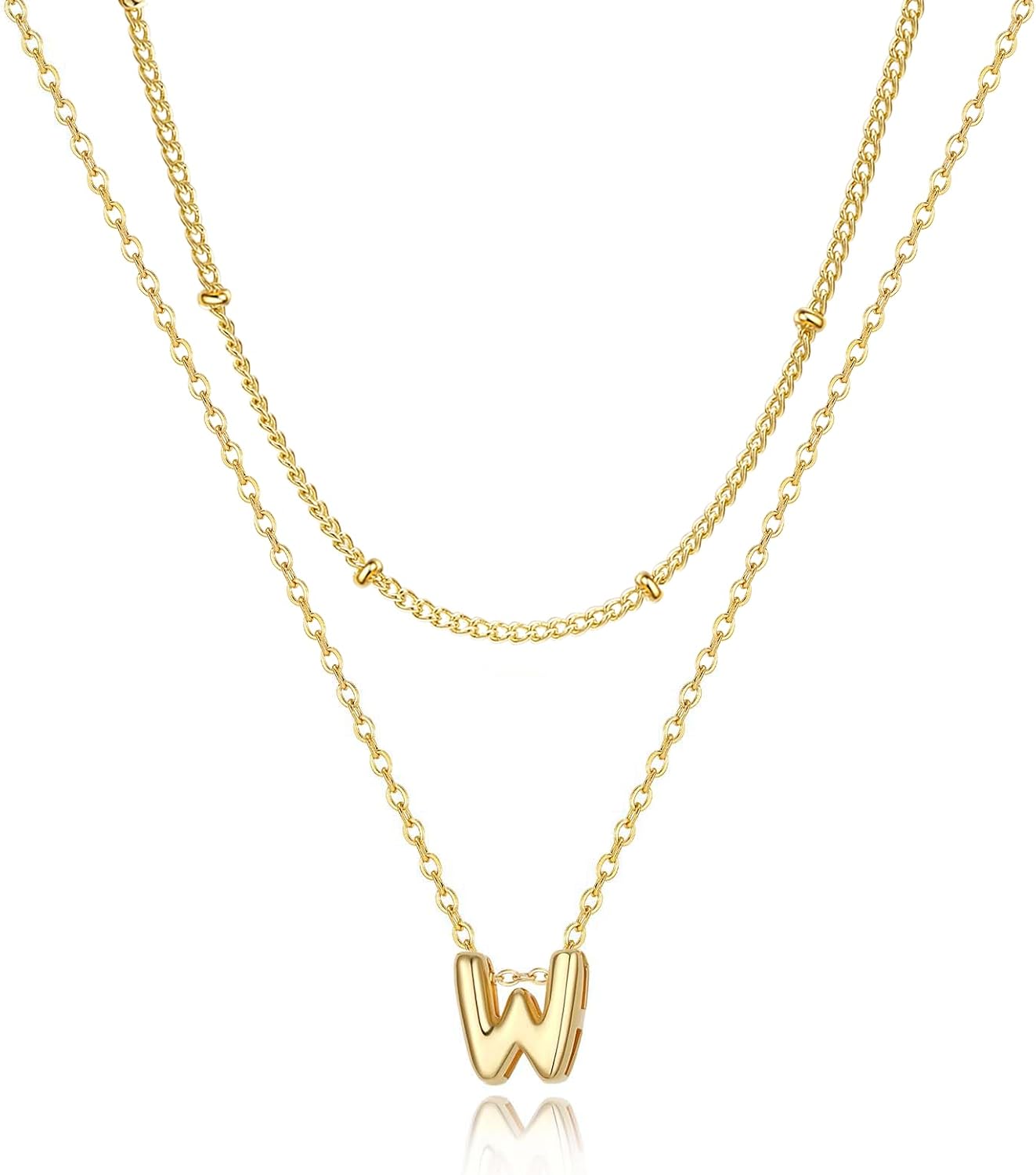 Detalle de Thaivor Initial Necklace Set 14K Gold Plated