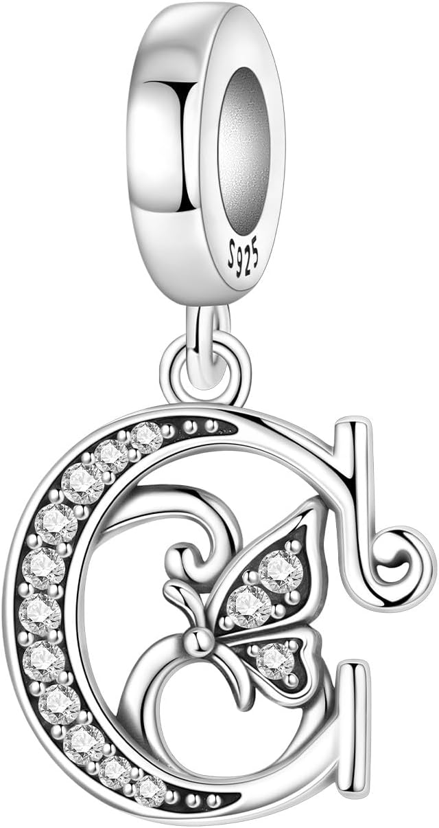 Thumbnail 6 de CYCUFF Ciondolo a forma di lettera A farfalla in argento 925 per braccialetti e collane