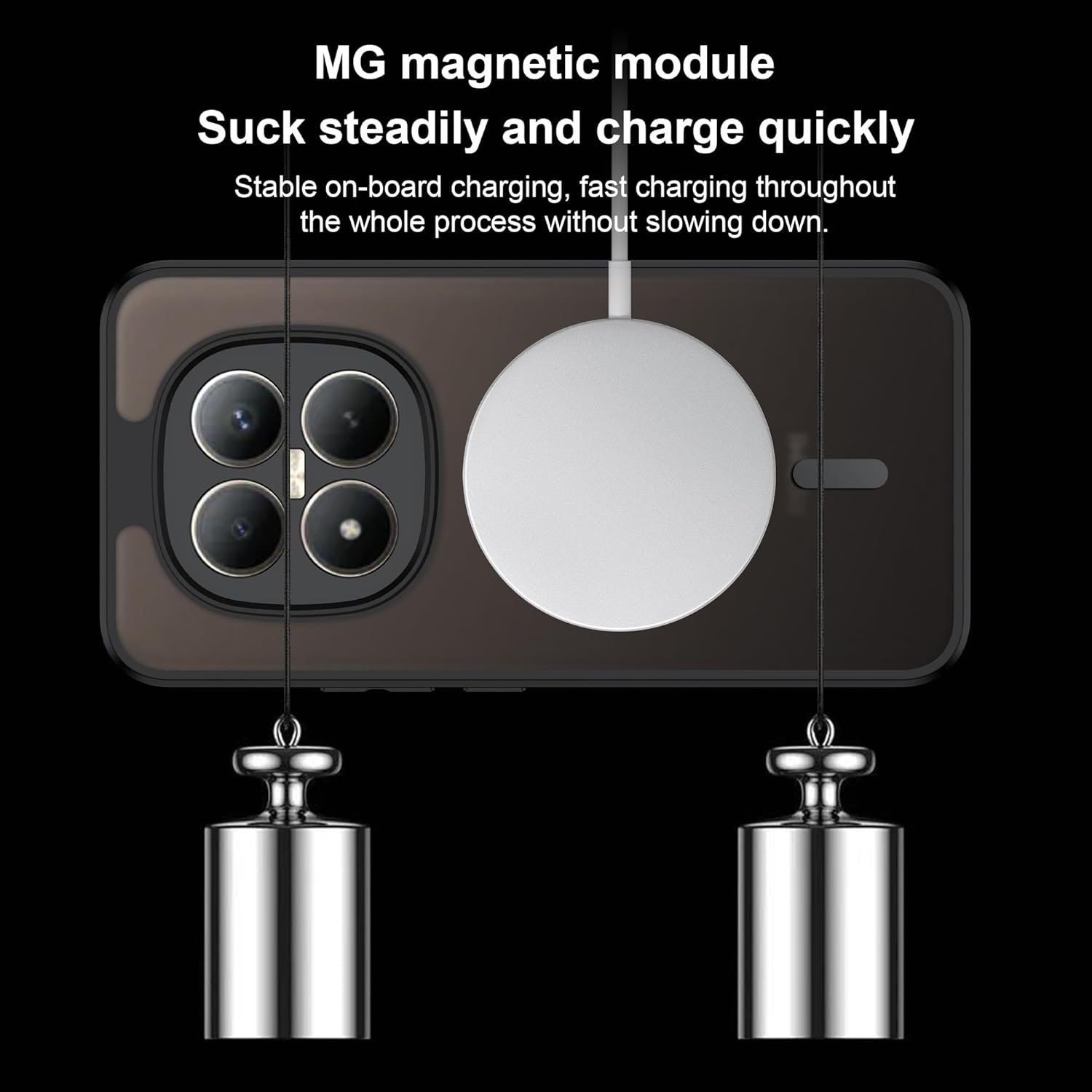 Thumbnail 6 de FDHYFGDY Magnetische Schutzhülle für Xiaomi Redmi Note 15 Pro Plus / Poco M8 Pro 5G (PC, durchscheinende matte Optik)