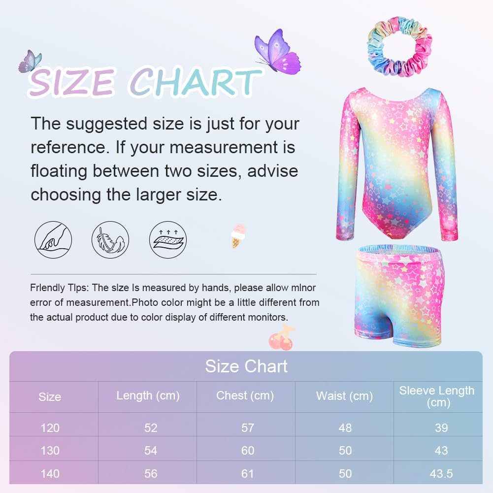 Thumbnail 6 de AOOWU Gradient Gymnastics Leotards for Girls
