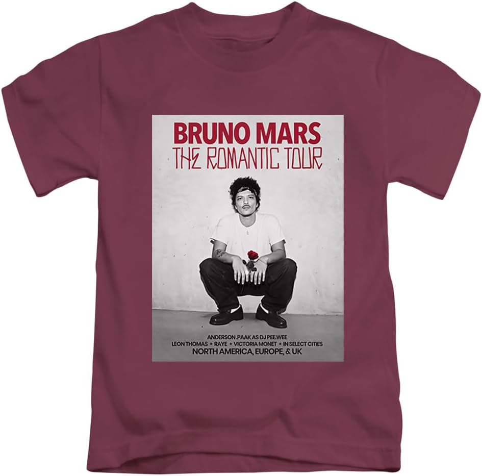 Detalle 2 de Red Text Bruno pop Mars The Romantic Novelty Meme Iconic Trending Trend Tee