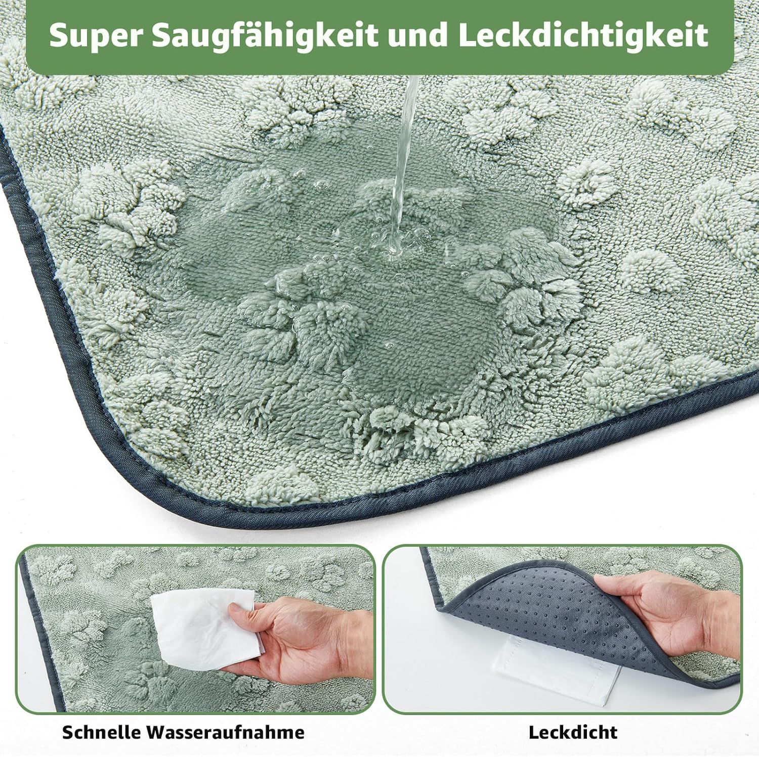 Detalle 2 de Super saugfähige Welpenunterlagen – weiche, wasserdichte Pipi-Matten für Hunde und Meerschweinchen