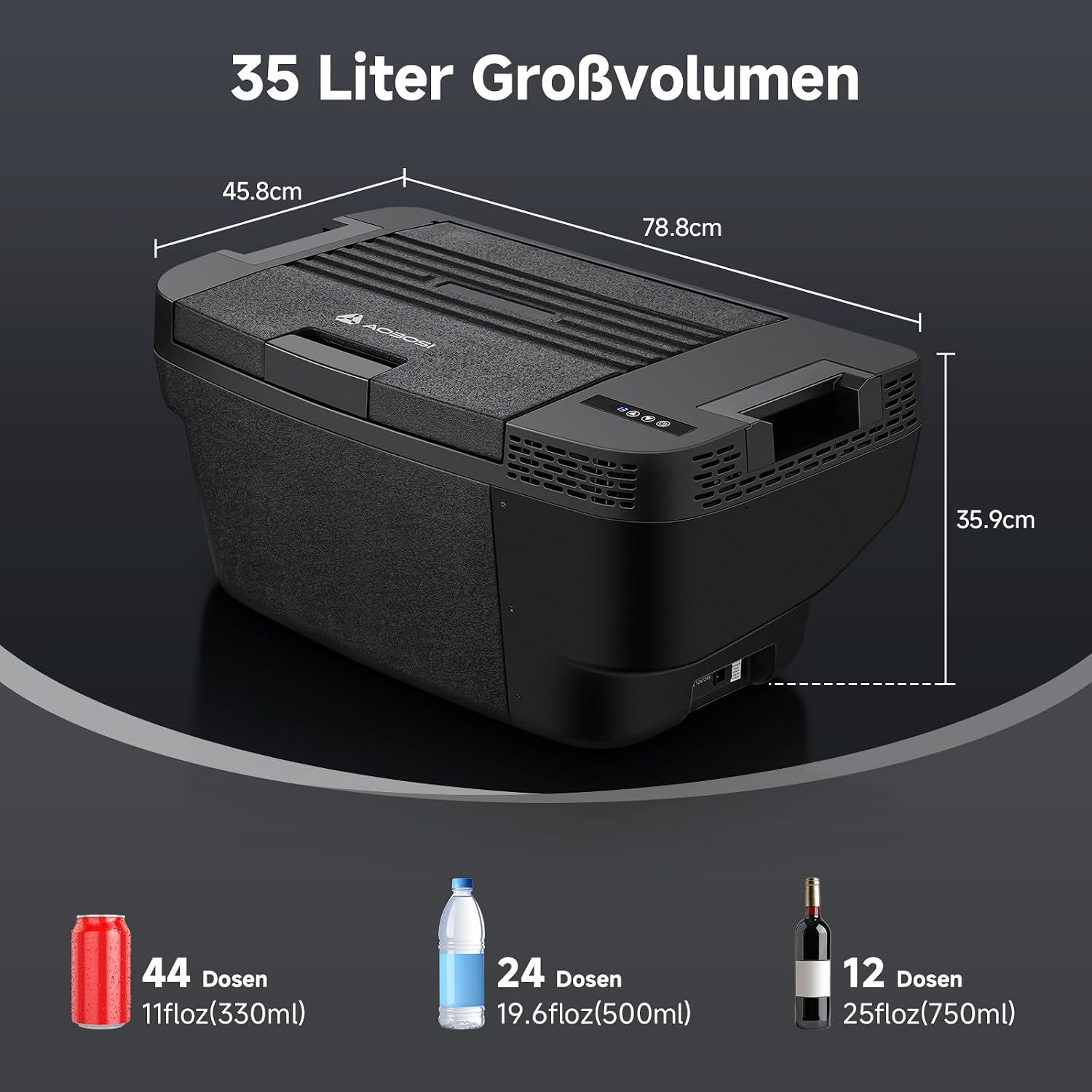 Detalle 2 de AAOBOSI Kompressor Kühlbox 35L für Tesla Model Y