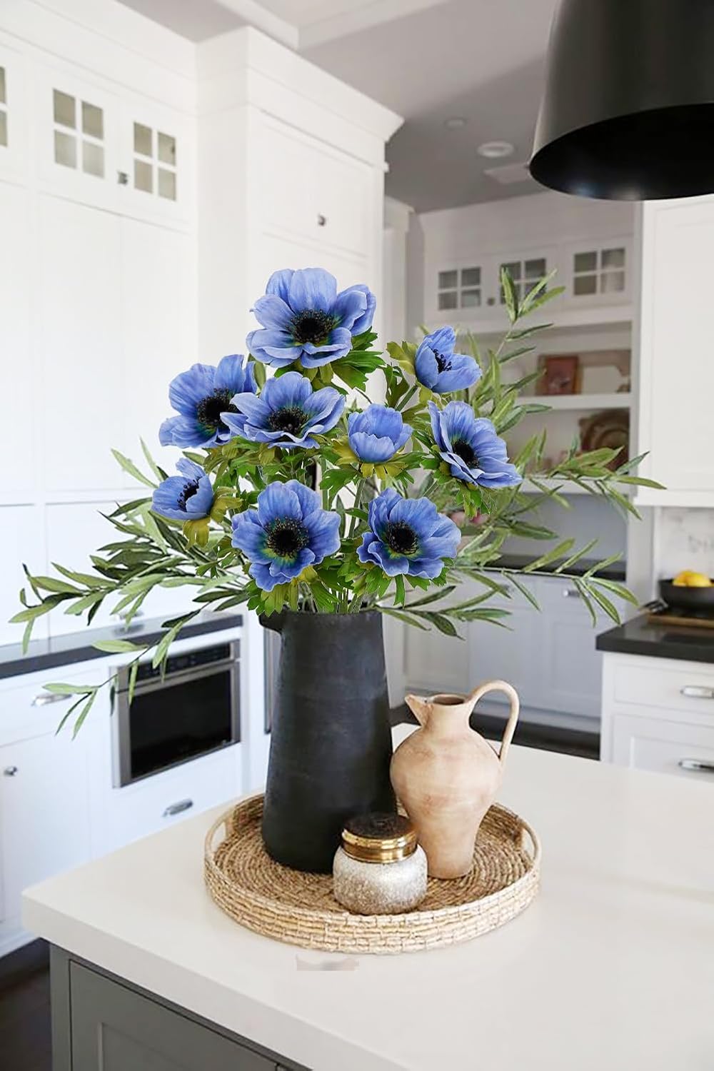Detalle de Briful 5er Set Anemonen Kunstblumen, 53 cm