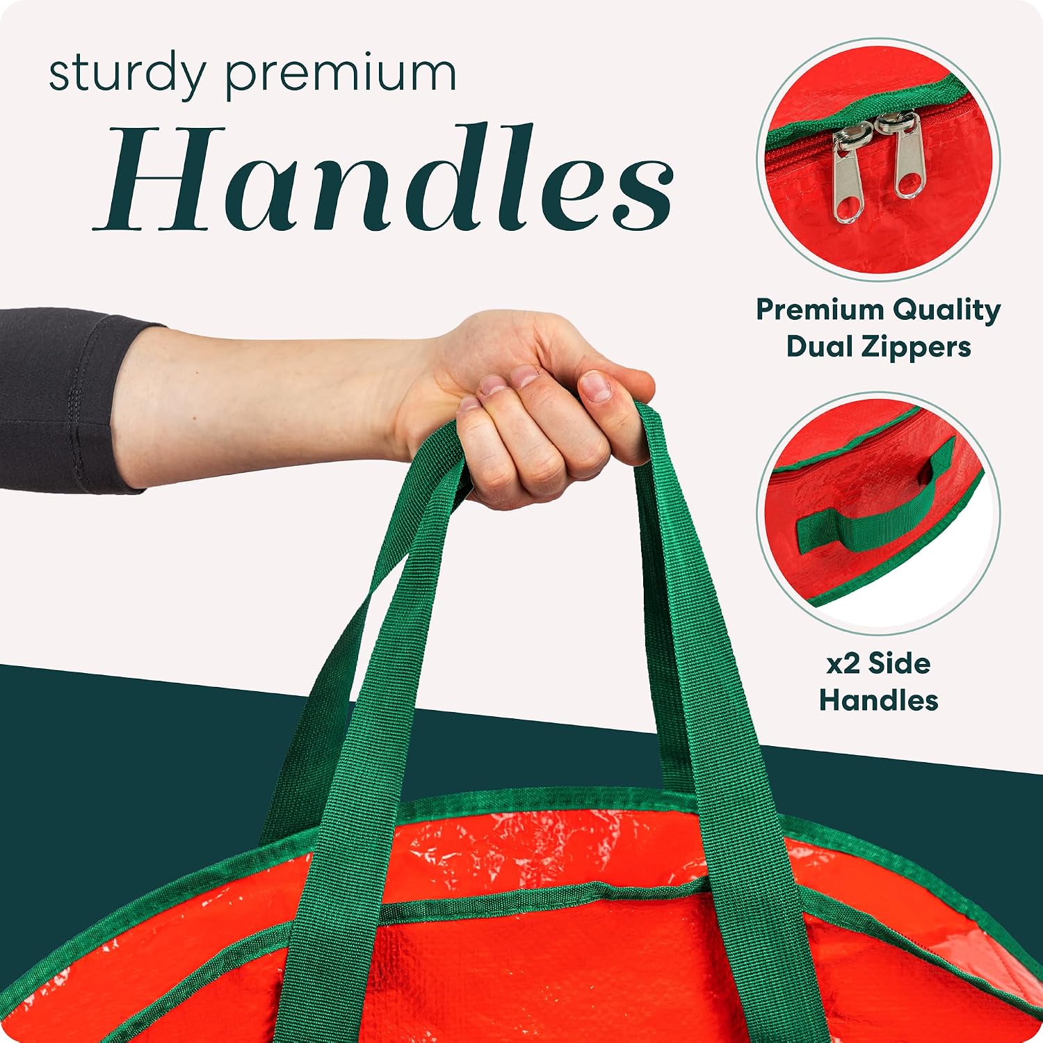 Detalle 2 de Handy Laundry Wreath Storage Bag, 24-Inch