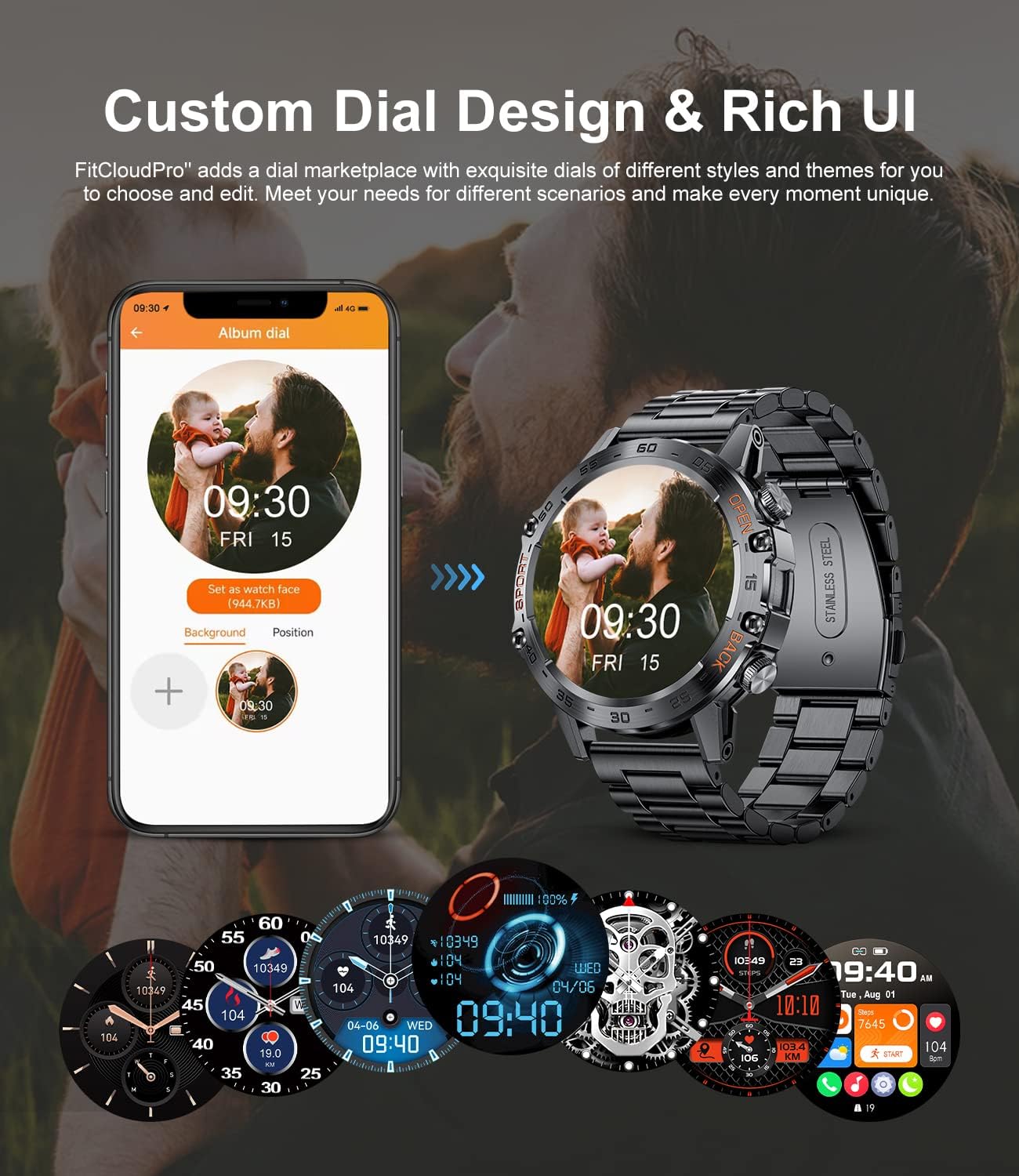 Thumbnail 5 de Military Smart Watch Tactical fitness watch