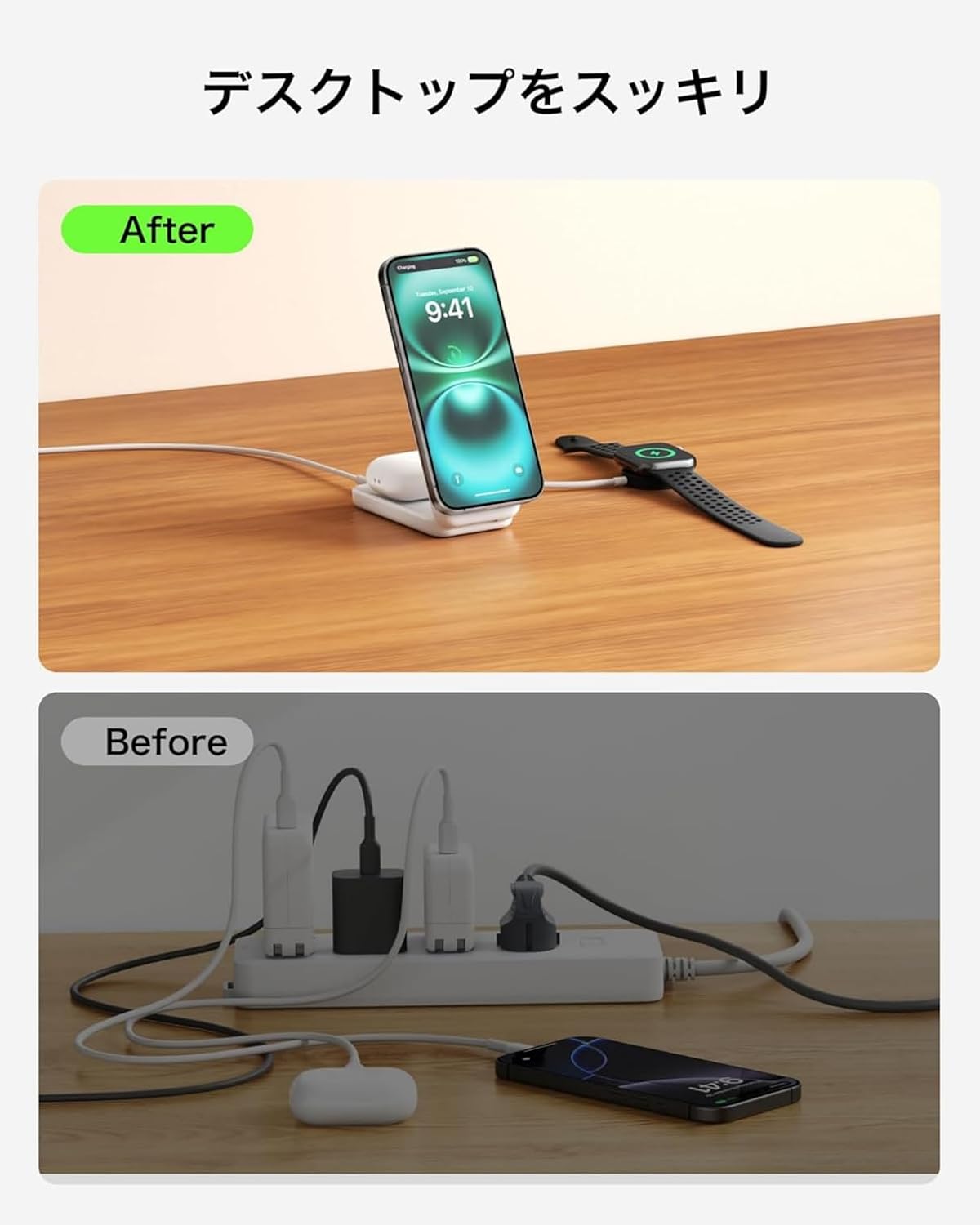 Thumbnail 6 de Belkin Qi2 25W 2in1 ワイヤレス充電器 折りたたみ式・2台同時充電・ブルー
