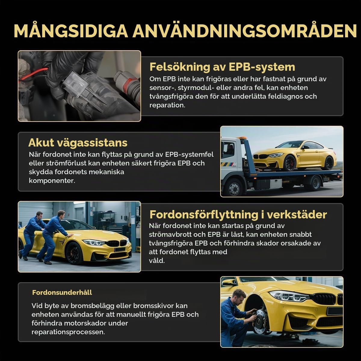 Thumbnail 4 de AUTOOL BT10 EPB-bromsverktyg med dubbelkanalsstyrning och 5 A-säkring
