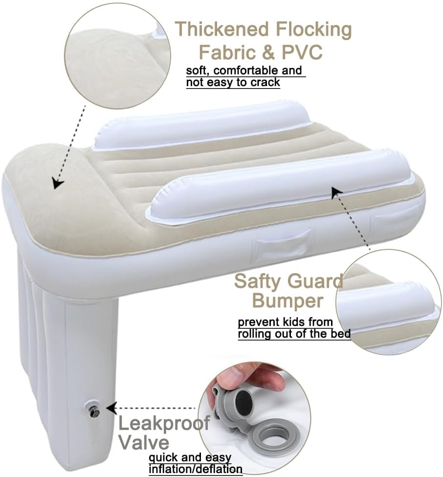 Thumbnail 4 de JANTEELGO Airplane Bed for Toddlers (No Pump) – Portable Inflatable Travel Bed for Flights & Car