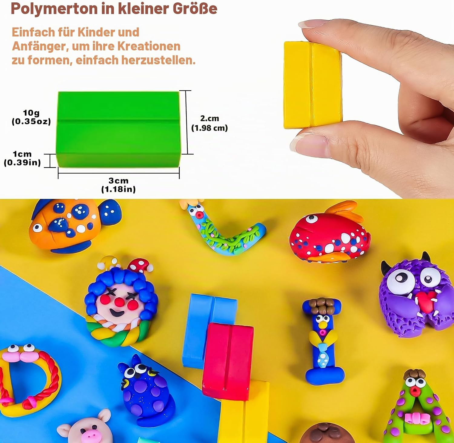 Thumbnail 6 de iFergoo Modelliermasse-Set, 100 Farben – Ofen-Material für Anfänger bis Profis