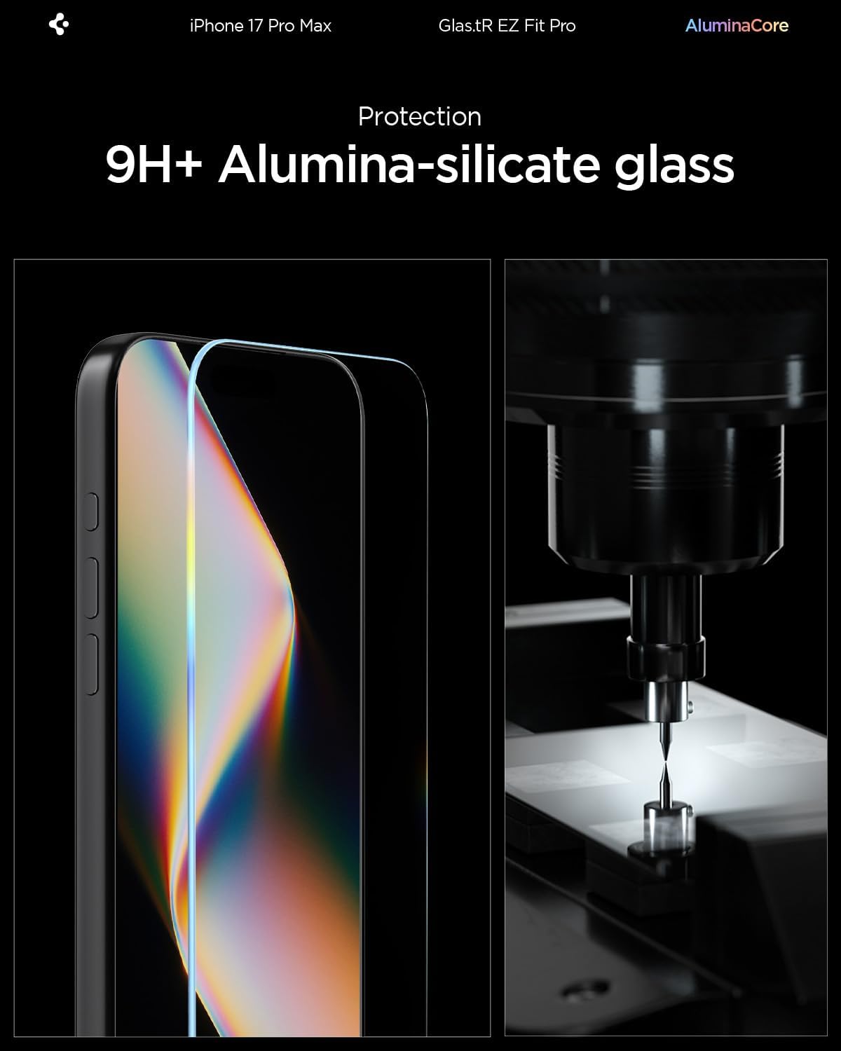 Thumbnail 2 de Spigen Glas.tR EZ Fit Pro : verre trempé pour iPhone 17 Pro Max / 16 Pro Max (2 pièces) – pose facile