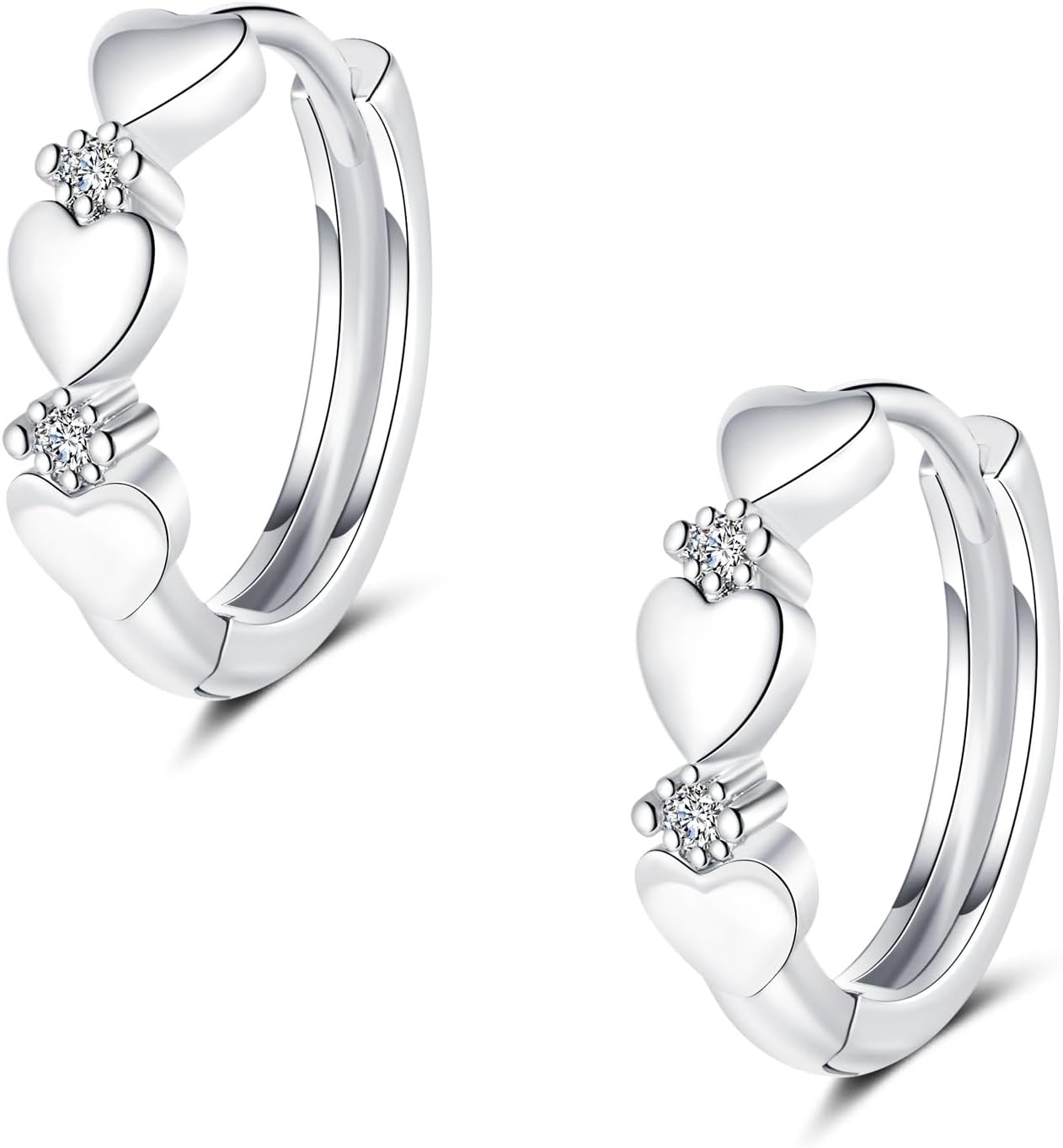 Thumbnail 4 de Loutade Creolen Silber Damen Ohrschmuck 5A Zirkonia