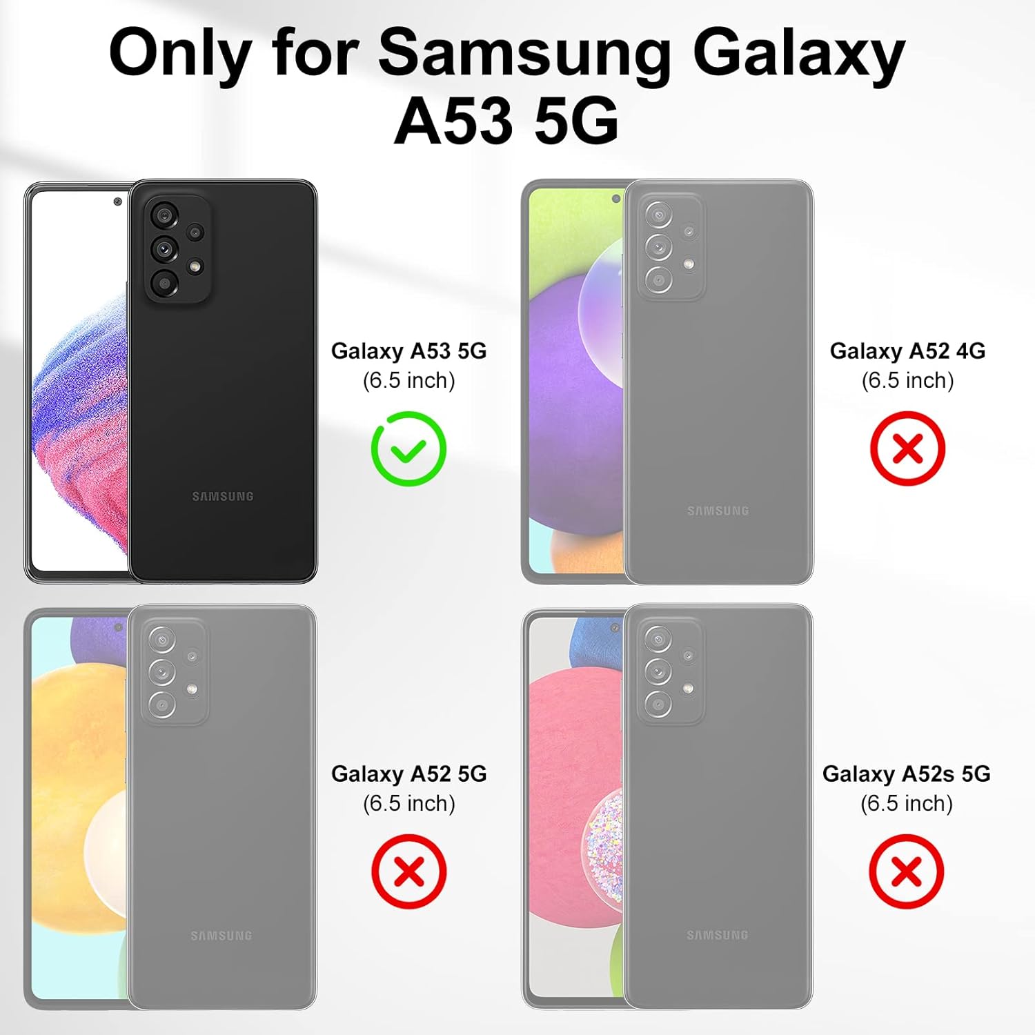 Thumbnail 6 de JAME for Samsung Galaxy A53 5G Shockproof Case with 360° Rotatable Kickstand, Black