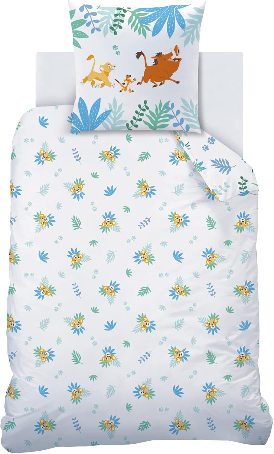 Thumbnail 3 de CTI Parure de lit imprimée 100% Coton Disney Le Roi Lion Simba 140x200 cm - Blanc/Jaune