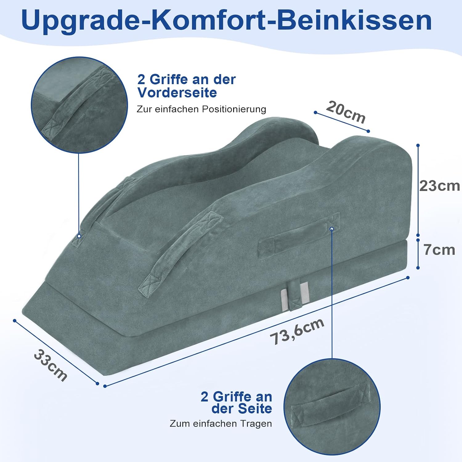 Thumbnail 2 de KingPavonini Verstellbare Venenkissen – Beinhochlagerungskissen nach Operation, Memory-Schaum mit Gel