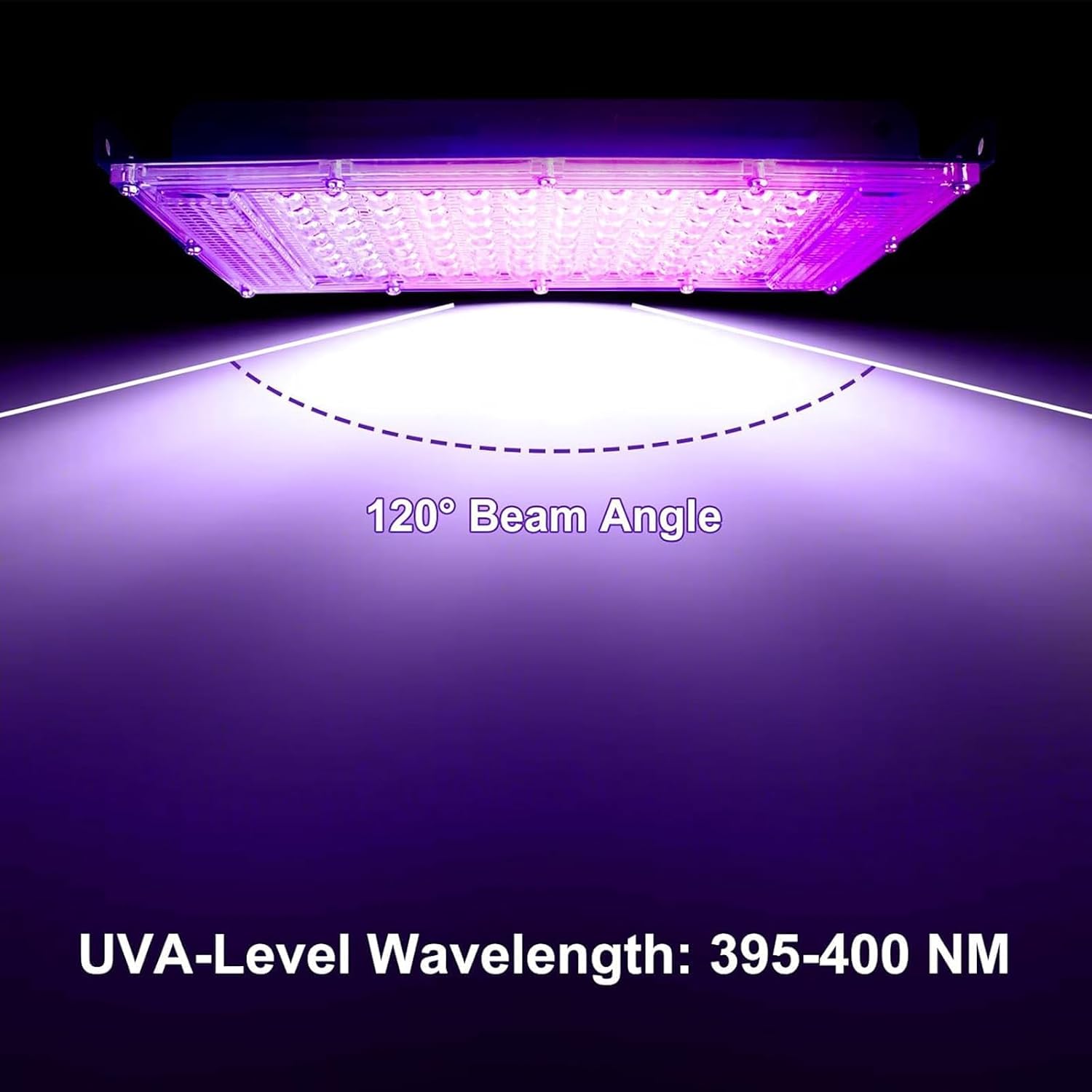 Detalle de CREATESTAR UV Schwarzlicht Strahler 100W – IP65, 395–400 nm, LED-Fluter