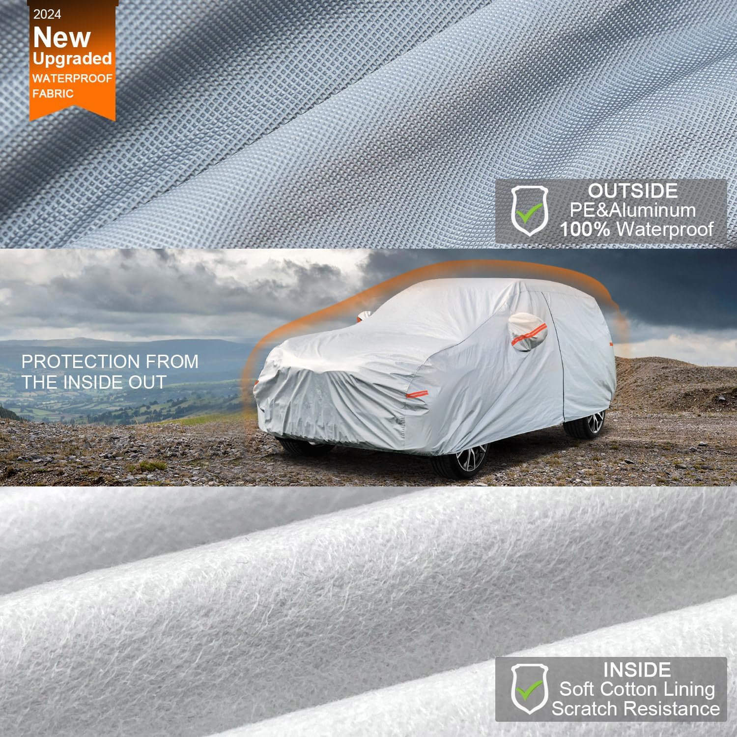 Thumbnail 1 de Kayme Estate Car Cover Waterproof Breathable for 450–485 cm Estate Models