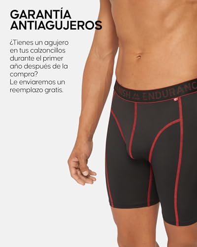 Detalle 2 de DANISH ENDURANCE bóxers deportivos, pack de 6 con malla y secado rápido, talla L