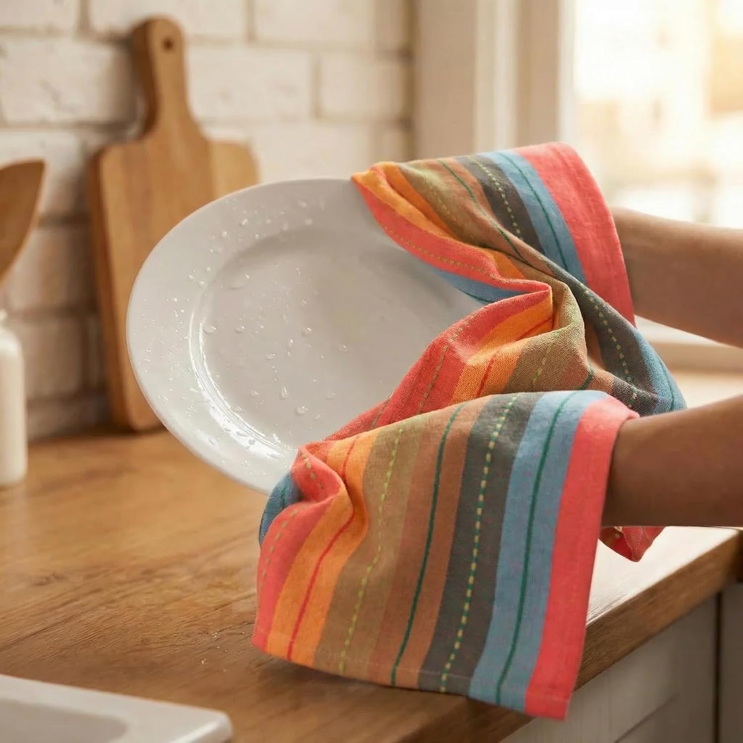 Thumbnail 6 de Urban Villa 100% Cotton Kitchen Towels Set of 6 (20"x30")
