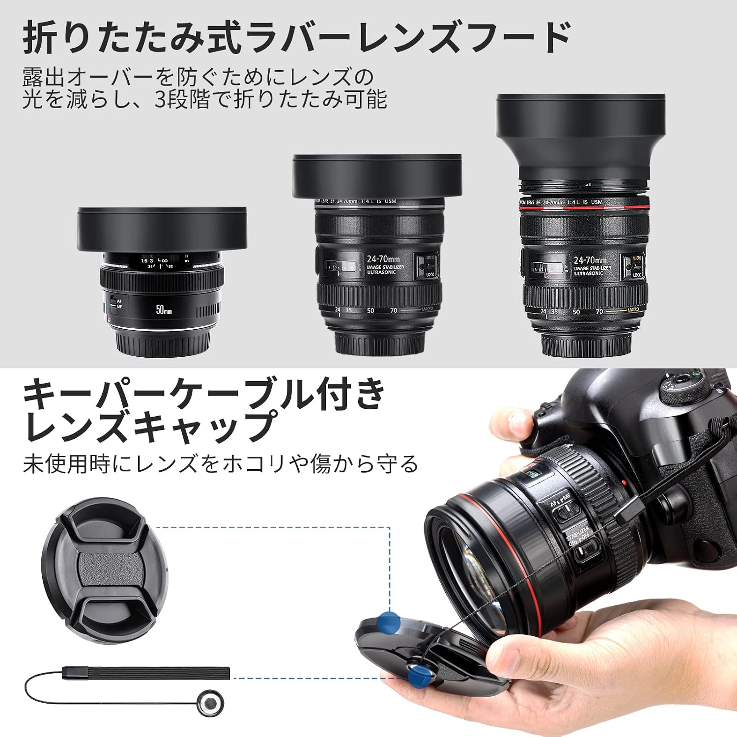 Thumbnail 6 de NEEWER 46mmレンズフィルターキット ND2・ND4・ND8、UV・CPL・FLD、レンズフード付き