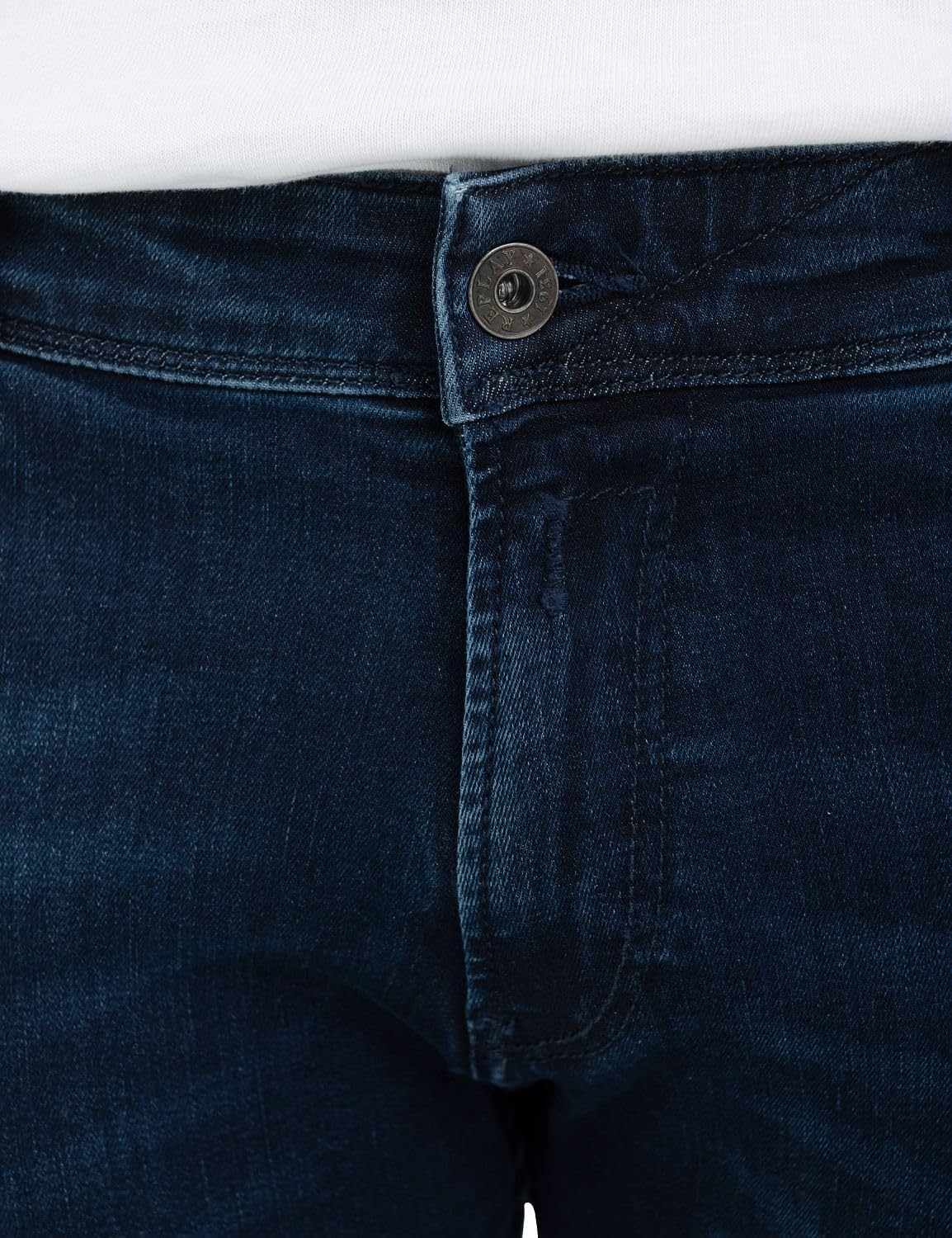 Detalle de Replay Anbass Slim-Fit Jeans mit Comfort Stretch für Herren