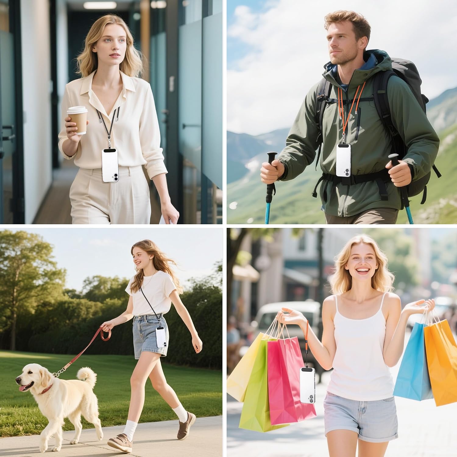 Thumbnail 6 de COCASES Phone Lanyard Crossbody 2 Pack with Adjustable Anti-Theft Strap and Wrist Strap Set