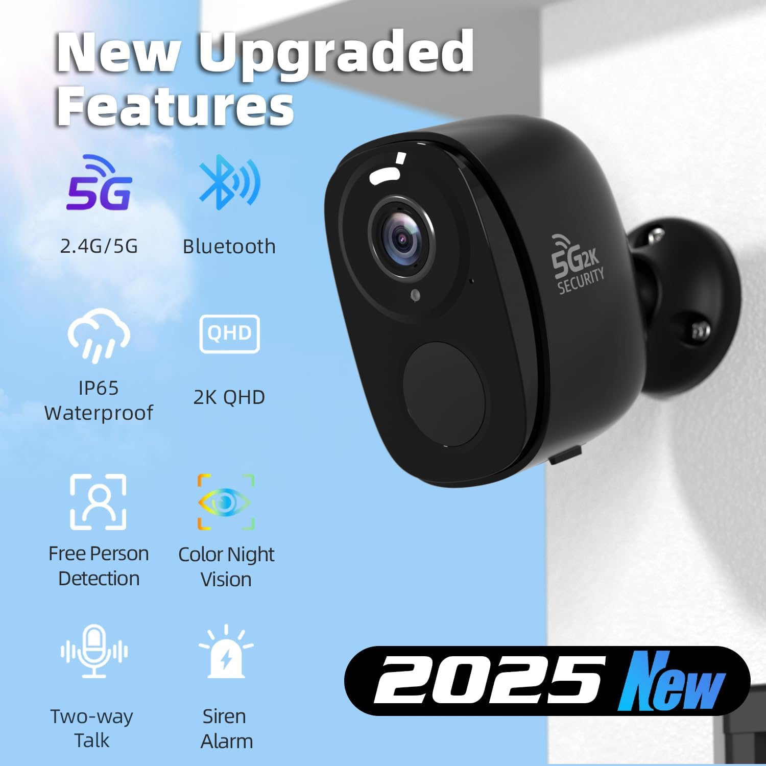 Detalle de Rraycom 4Pack 2K 5G/2.4G security cameras