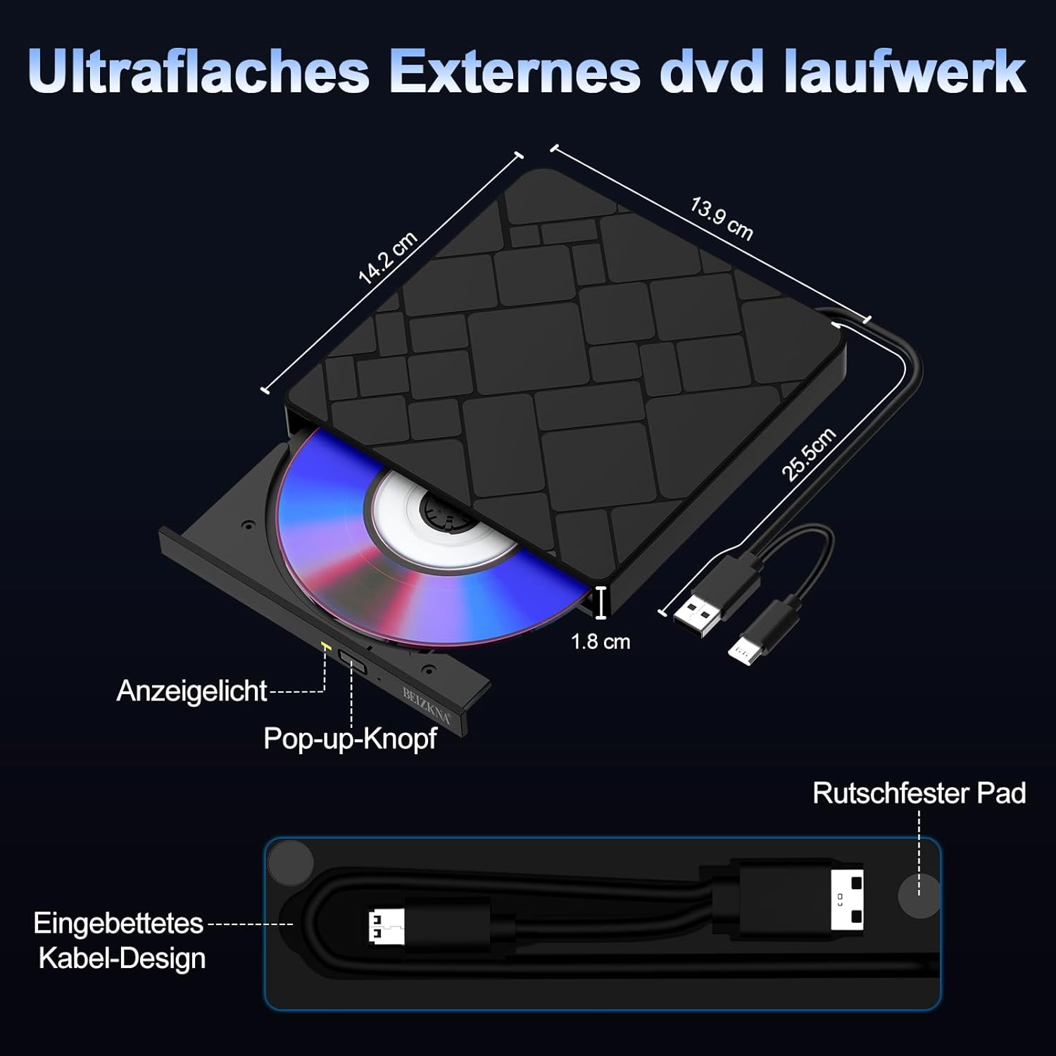 Thumbnail 6 de Externes CD DVD Laufwerk USB 3.0 📀