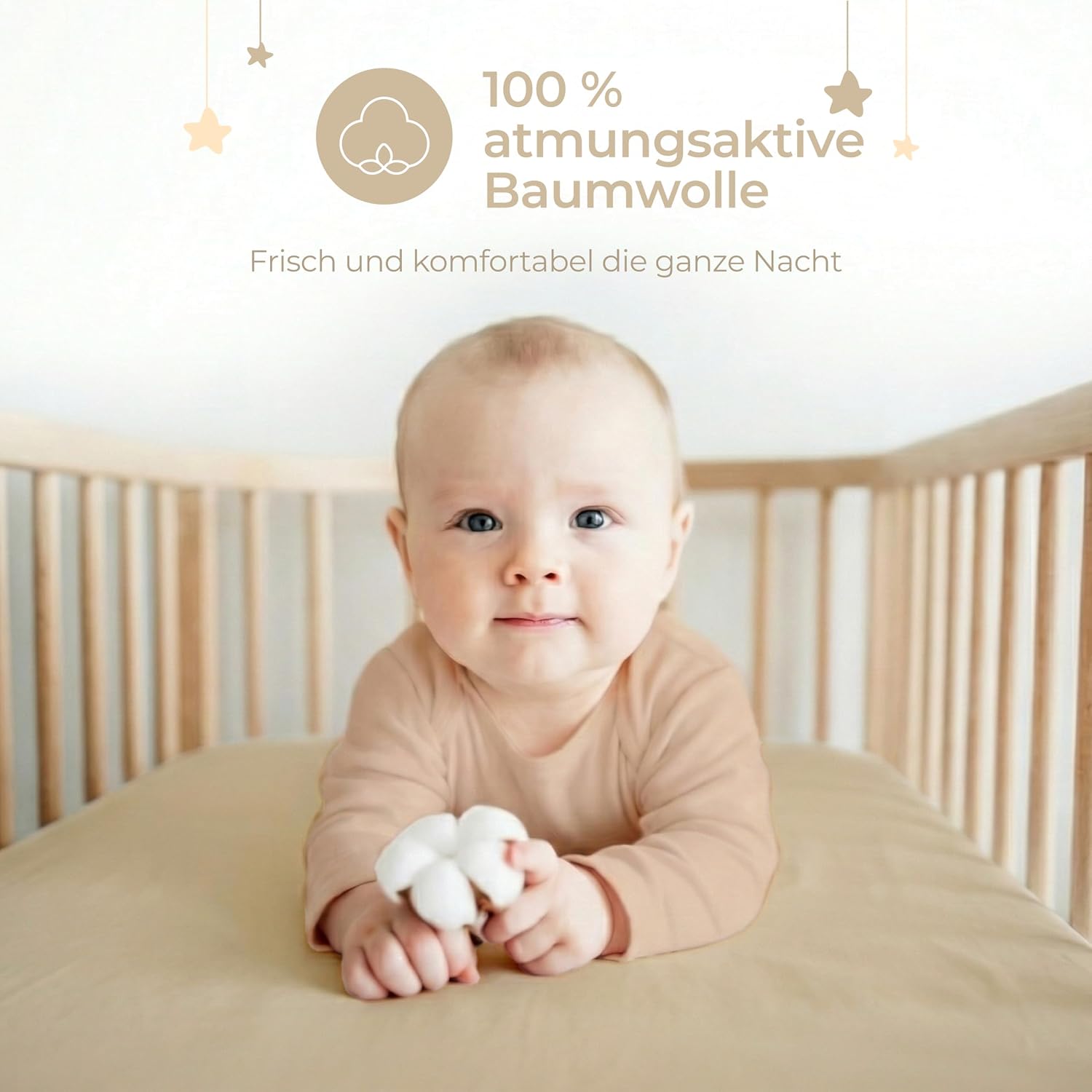 Detalle de Dreamzie Spannbettlaken 70x140 cm Babybett