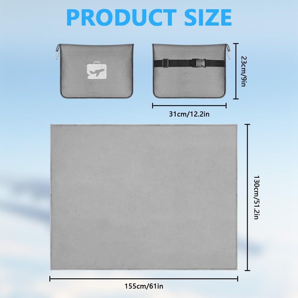 Detalle 2 de flintronic Travel Blanket and Pillow 2 in 1: Compact, Lightweight and Versatile