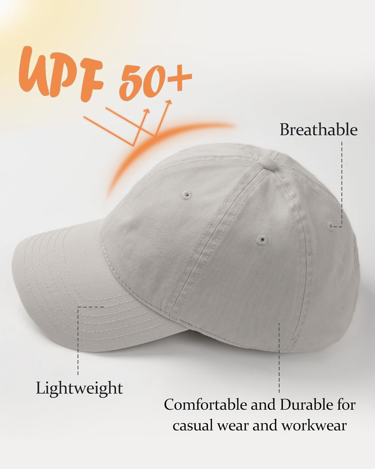 Thumbnail 2 de FURTALK Damen Vintage Basecap aus Baumwolle mit verstellbarem Schieber (2 Größen)
